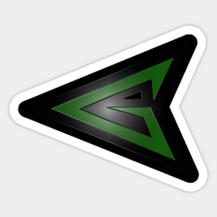 Green Arrow Symbol Sticker